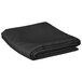 A folded black Intedge rectangular cloth table cover.