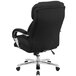 A Flash Furniture black office chair with chrome wheels.