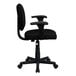 A Flash Furniture black office chair with arms.