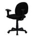 A Flash Furniture black office chair with black seat and armrests.