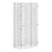 A wire mesh cage with doors on a white background.