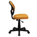 An orange Flash Furniture office chair with a black swivel base.