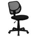 A Flash Furniture black mesh office chair.