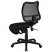 A Flash Furniture black office kneeling chair with a curved mesh back.