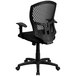 A Flash Furniture mid-back black office chair with a mesh back.