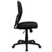 A Flash Furniture mid-back black mesh office chair with a black seat and back.