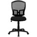 A Flash Furniture black office chair with a mesh back.