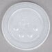 A translucent plastic Solo lid with straw slot and identification buttons.
