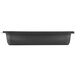 A black Genpak rectangular plastic container with a lid.