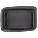 A black Genpak rectangular plastic container with a lid.