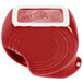 A red Fiesta mini creamer pitcher with a white interior.