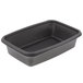 A black Genpak rectangular container with a black lid.