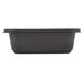 A black Genpak rectangular plastic container with a lid.