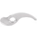 A Robot Coupe stainless steel coarse serrated edge blade with a nut.