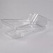A clear plastic lid on a Stoelting frozen beverage dispenser container.
