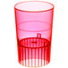 A Fineline red plastic shooter glass.