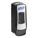 A black and brushed chrome Purell® ADX-7 hand sanitizer dispenser.