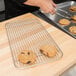 a cookie on a cooling rack
