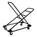 A black metal National Public Seating Melody Stack Chair Dolly.