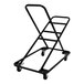 A black metal National Public Seating Melody Stack Chair Dolly.