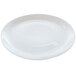 An Alluserv white induction ready plate with a white rim.