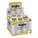 A display carton of 4 boxes of GOJO scrubbing towels.