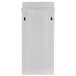 A white rectangular stainless steel box with a blue insert.