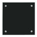 A black square glass markerboard with silver screws.