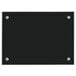 A black rectangular glass markerboard with silver metal rivets.