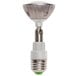 A close-up of a white Hatco Chef LED light bulb with green trim.