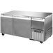 A large stainless steel Continental Refrigerator undercounter refrigerator with two drawers.