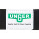 A black fabric Unger tool belt with a white label.