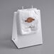 A white plastic bag on a Choice Deli Saddle Bag Stand.