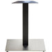 Grosfillex US321209 VanGuard 22 inch x 22 inch Black / Stainless Steel Square Pedestal Base