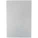 A white rectangular brushed aluminum menu board with black picture corners.