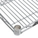 A Metro chrome wire shelf.