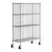 A Regency chrome wire security cage cart with wheels.