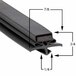 A black rubber True magnetic door gasket with measurements for a True 810786 refrigerator.