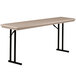 Correll R1872-24 18 inch x 72 inch Mocha Granite Blow-Molded Plastic Heavy-Duty Seminar Folding Table