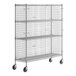 A Regency metal wire security cage kit on wheels.