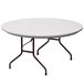 Correll Round Heavy-Duty Folding Table, 60 inch Blow-Molded Plastic, Gray Granite - R60-23