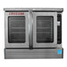 A large stainless steel Blodgett commercial convection oven with two glass doors.