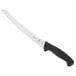 A Mercer Culinary Millennia 10" bread knife with a black handle.