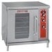 A large stainless steel Blodgett electric convection oven with a red door.