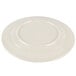 A white Carlisle melamine bread and butter plate with a round rim.
