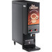 A black Cecilware hot chocolate dispenser with 2 hoppers.