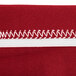 A close up of a crimson Snap Drape Contour Table Cover.
