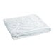 A white plastic bun pan rack cover with 3 zippers.