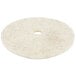 A white Scrubble medium burnishing floor pad with a hole in the middle.