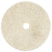 A white circular Scrubble burnishing pad with a hole in the center.